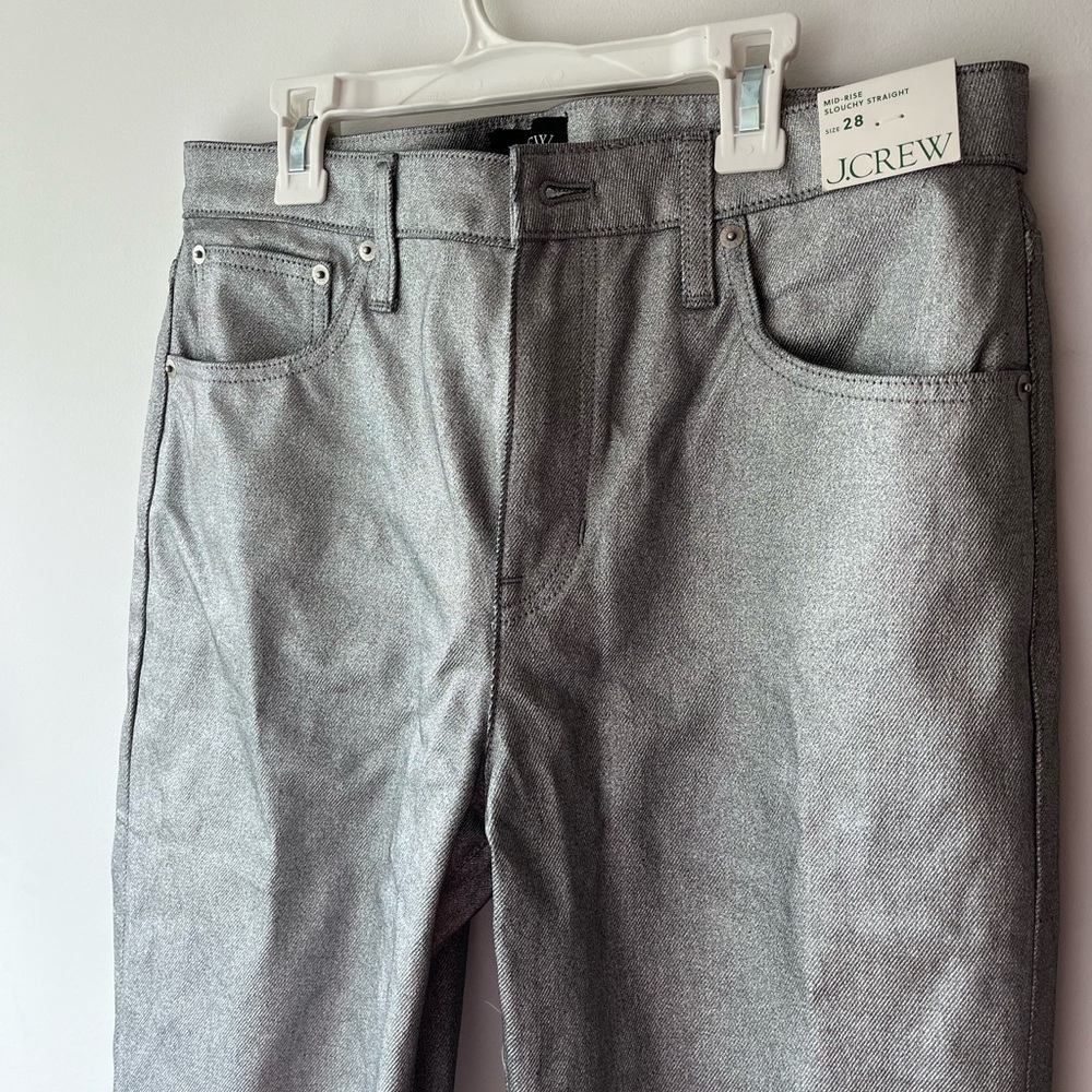 J. Crew Sparkling Sliver Jeans